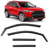 Voron Glass 4 Set In-Kanal Windabweiser/Regenabweiser, kompatibel mit Toyota Corolla Cross 2022-2026 XG10 – Wind- und Regenschutz für Autofenster