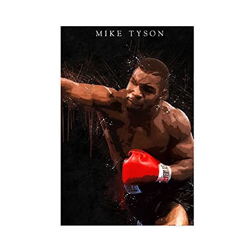 YINGXI Mike Tyson Poster Boxwand 0 Leinwand Wand Schlafzimmer Dekor Bild Sport Landschaft Büros Raumdekor Geschenk Rahmen:50 x 75 cm Cover