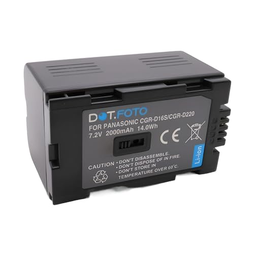 BATTERIA DI RICAMBIO per CGR-D16S, CGR-D210, CGR-D220 - Batteria di qualità premium e ad alte prestazioni. Lunga durata e potenza affidabile e duratura: sostituzione perfetta per la batteria originale o batteria di riserva
