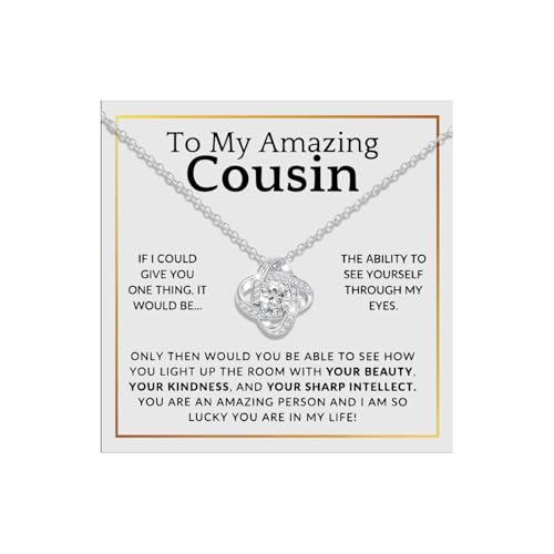 Embtrem Cousin Gifts for Women Cubic Zirconia Pendant Necklace for Women Birthday Gifts for Cousin Female Gift for Her