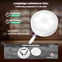 GOODEA.fun Kabellose LED Unterbauleuchten - Aufladbare 3 RGBW Puck Lights – Ansicht 4