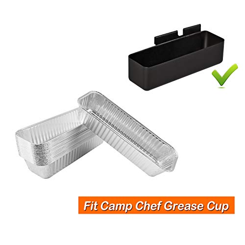 Mixrbbq 20-Pack Grease Liners Heavy-Duty Disposable Aluminum Foil Drip Pans For Camp Chef Portable Grill #TOP5