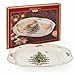 Spode Christmas Tree Sculpted Octagonal Platter, 14-Inch Holiday Serving Platter for Meats, Cheeses & Desserts, Dishwasher & Microwave Safe Christmas Dinnerware with Iconic Tree Design