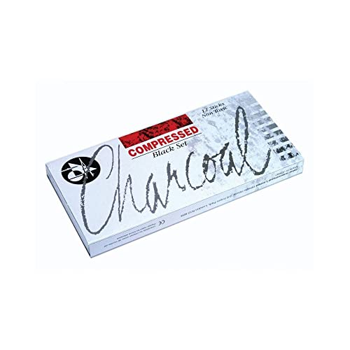 Jakar - Bastoncini Di Carbone Compresso, Confezione Da 12, Colore: Nero