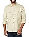 Amazon Essentials Men's Standard-Fit Long-Sleeve Two-Pocket Utility Shirt, Light Tan, X-Small