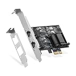 Binardat 2 Ports 2.5G PCIe Network Adapter, RTL8125B LAN Controller 2500/1000/100Mbps Ethernet RJ45 NIC Card Support PXE for Windows/Linux