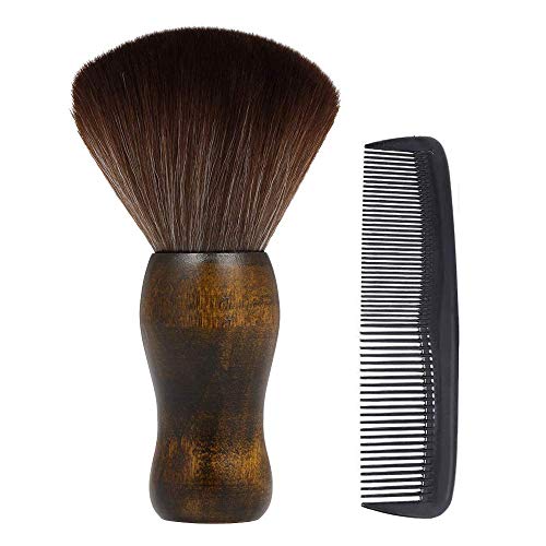 HOOMBOOM Neck Duster Brush Barber, Professional Large Hair Cutting Neck Duster Brush (Essential Tool For Professional Barbering & Grooming Services) - Barber Shop and Salon Shaving Brush for Face a