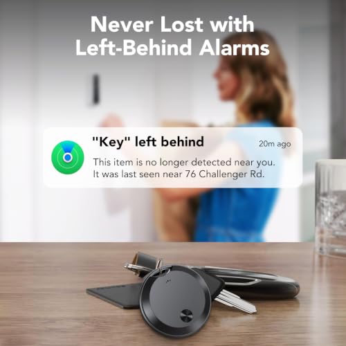 Image of 2026 Air Tracker Tags Item Locator for Android & iOS Bluetooth Tracker Smart Tags Compatible with Apple Find My (iOS) & Google's Find Hub(Android) for Keys, Luggage, Wallet, Vehicles Black (4 Pack)
