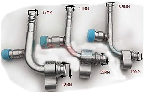 Auto Air Conditioning Ac Hose Connector 134a Cold Air Pipe Connector with Nozzles Hose Fittings, 5 Curve