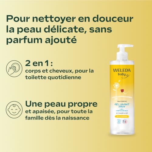Weleda Gel Lavant Doux Calendula 2 en 1 : Corps & Cheveux 400ml - vue 4