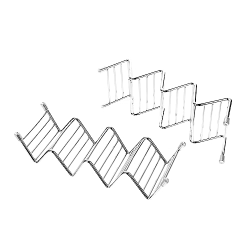 SOLUSTRE 2Pcs Taco Holders Rustproof Taco Stands for Tacos Shaped Display Racks for Parties Camping and Family Gatherings