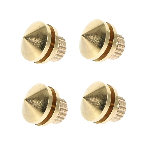 SEWACC 4pcs Copper Speaker Spikes for Isolation Creative Speaker Accessories for Amplifiers and Turntables Shockproof Pads Stylish Design Easy to Install