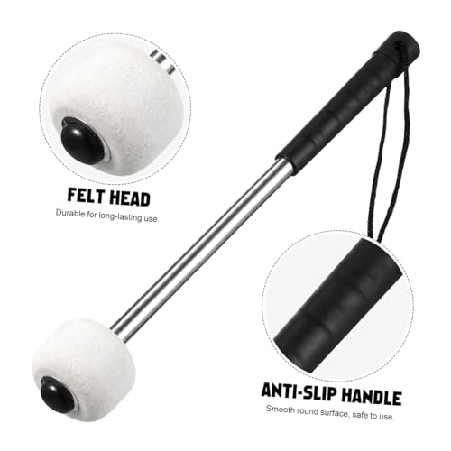 Mazas de percusión para batería, baqueta larga con cabeza de fieltro de lana, para niños, niñas y principiantes miniatura 3