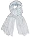 Produktbild thb Richter Damen Glitzerschal Schlauchschal Loopschal Einfarbig Uni Sommerschal mit Glitzer Strass Loop Tuch Tücher Schals (Glitzerschal - Silbergrau)