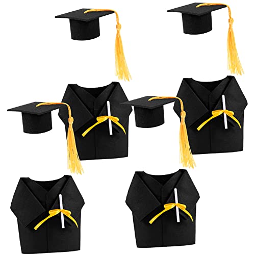 Mini chapeaux de remise de diplômes pour bouteilles décorations de table