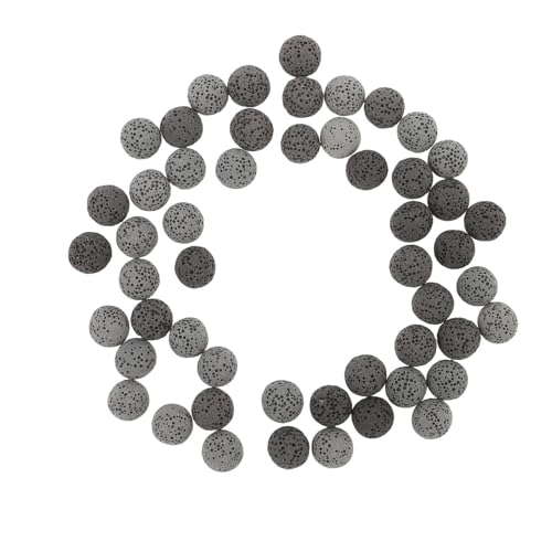 ARTIBETTER Juego de 2 Piedras Difusoras Pasivas de Aceite Esencial Volcánicas Naturales de 12 Mm, Color Negro y Gris Oscuro, 26 Unidades para Aromaterapia y Decoración de Hogar