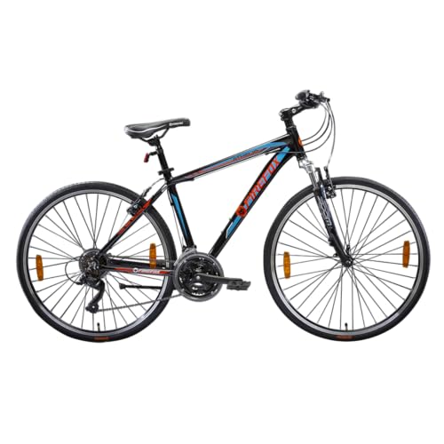 Image of FIREFOX Athelio 700C 21 Speed Bicycle for Mens | Front Suspension | Alloy Frame | Alloy V Brake | 98% Assembled Cycle | Color - Black