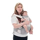 Baby Carrier Newborn to Toddler, Lightweight Structured Ergonomic Design for Infant Carrier with Plus Size Support 3-in-1 Carrier with Mesh & Hip Seat Front & Back Facing All Seasons for Travel