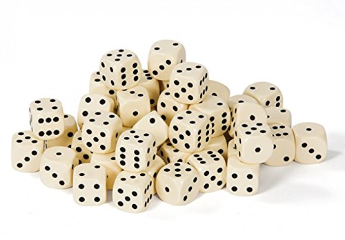 Dados de 22mm marfil Dal Negro cubos grandes para juegos de mesa tradicionales y casinos