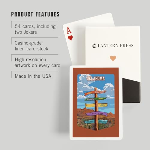 Lantern Press Oklahoma, Naipes Póker 52 Cartas miniatura 3