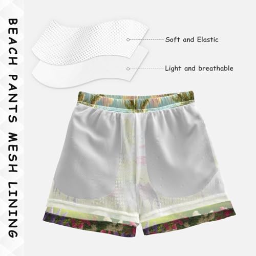 Farm Red Barn Boys Swim Trunks Quick Dry Toddler Swimsuit Boy Swimwear Bathing Suits Board Shorts 3T4