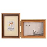 ナカバヤシ 樹脂製ツートンフォトフレーム 2面 ブラウン F-TMS-111-2-BR