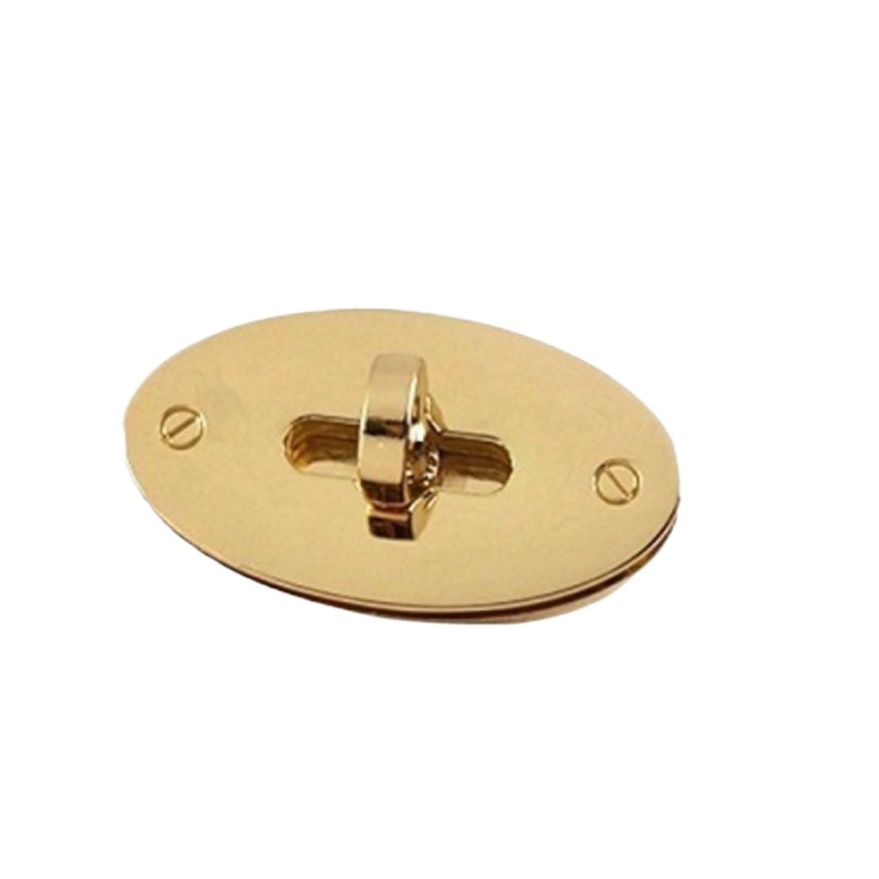 Pjquekaipj Women's Lightgold 1Pcs Metal Oval Shape Bag Turn Lock Twist Lock Clasp Leather Craft Bag Handbag Shoulder Bag Purse Diy Hardware (Color : )