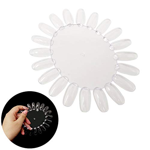 Honbay 20Pcs Plastic 20 Tips False Nail Swatches Wheels Nail Art Color Polish Display Wheel For Manicure #TOP4