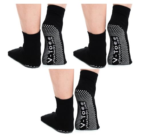 Image of V-Toe Non-Slip Flip-Flop Socks - Tabi Split Toe Socks for Men & Women Size - Women's Toes Separated Yoga Socks