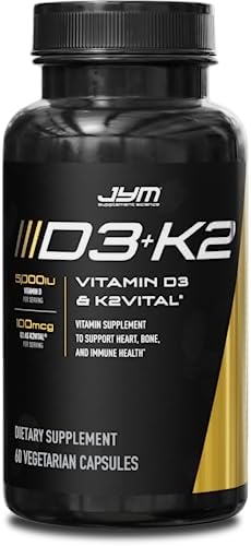 JYM D3 + K2 with 5000iu D3 & 100mcg of Vitamin K2 as MK-7, Bone, ...