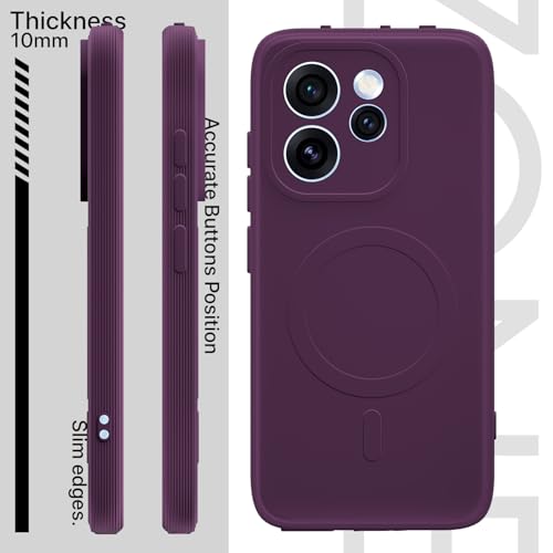 Image of Pikkme Back Cover for Oppo Reno15 Pro 5G Soft Matte Silicone Mag-Safe Design (Mag-Safe Not Support) Camera Protection | Slim Fit Bumper Cover (Purple)