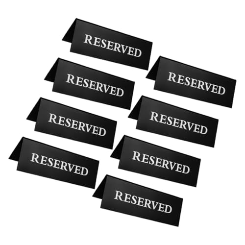 Holibanna 8Pcs Reserved Seating Signs for Weddings Rustic Table Tent Signs for Guest Reservations Reusable Table Markers for Party Buffets Stylish Acrylic Design