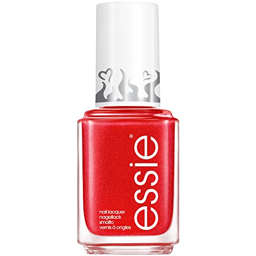 essie Nagellack – Nr. 881 u wish, professionelle Nagellackfarbe in Rot mit Glitzer-Finish, hochwertig, haltbar und farbintensiv, 13,5 ml