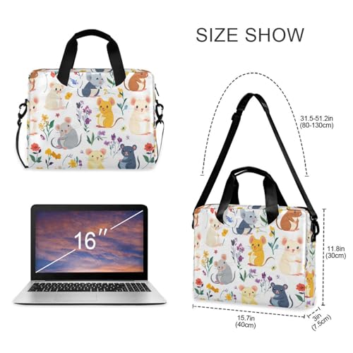 Maletín para portátil unisex 15.6 pulgadas con correa y asa miniatura 5