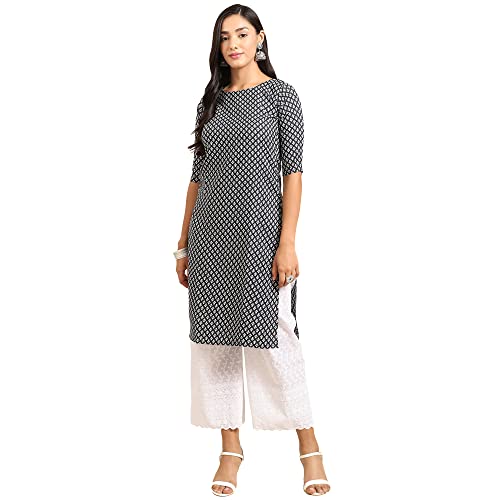 Image of Pinkmint Women's Crepe Digital Print Straight Kurta