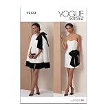 Vogue V2133H5 Misses' Oversized Cape and Fitted Dress Sewing Pattern Packet, Design Code V2133, Sizes 6-8-10-12-14