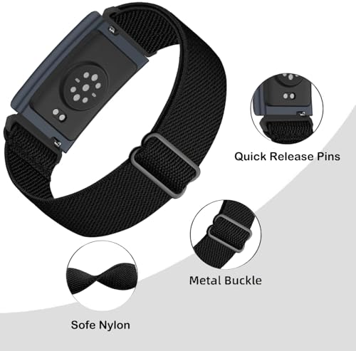 Image of 4 Pack Ankle /Arm Bicep Stretchy Watch Bands Compatible with Amazfit Helio Strap, 22mm Loop Nylon Elastic Sport Band for Amazfit Helio Strap