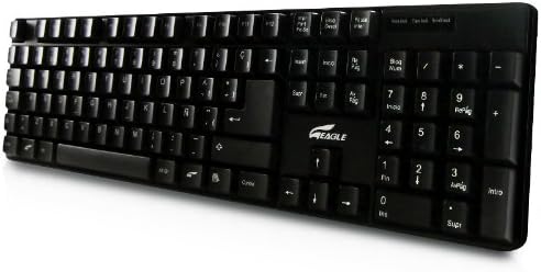 USA USB Powered Full Size Keyboard for PC and Laptop - Spanish Layout (ET-KBFU2000-BK)