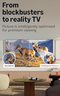 Amazon Fire TV 65" Omni Mini-LED series, QLED 4K UHD smart TV, Dolby Vision IQ, ambient experience, 144 Hz gaming mode, local dimming, hands-free with Alexa, 2024 release