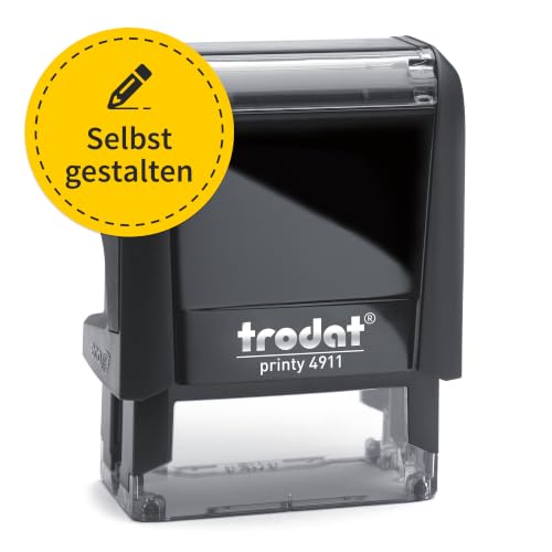 Trodat Printy 4911 Firmenstempel 38x14mm - Gehäuse Schwarz - Adressstempel