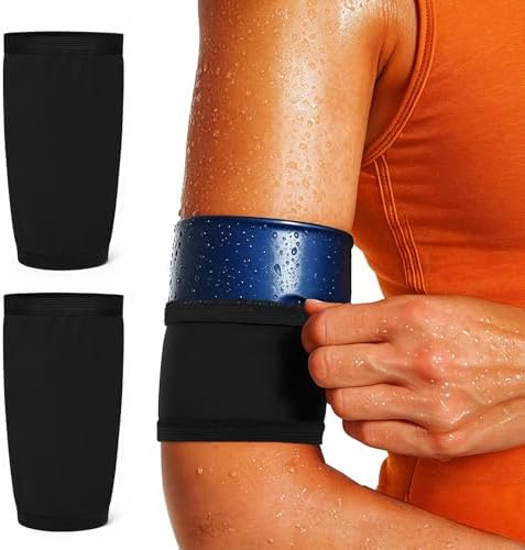 Hpmjz 2 pcs Women's Arm Trimmers Slimming Arms Sleeves Sport Arm Shapers Sweat Bands Compression Wrap Belt Helps Upper Arms Shaper for Workout Beauty Flabby Weight Loss Calories
