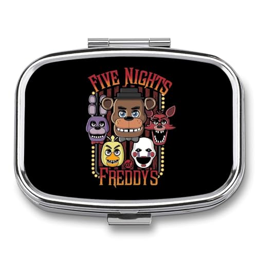 ピルケース ファイブナイツアットフレディーズ ピルボックス 薬ケース 薬入れ 薬箱 錠剤入れ ミニ薬ケース 錠剤ケース 入れピルケース くすりいれケース ミニボックス 薬ポーチ ガムケース 飴ケース 小物入れ 仕切り付き おしゃれ 小型 持ち運び 軽量 可