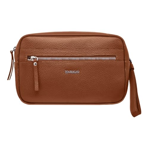 Sac pour homme en cuir véritable de couleur tabac fabriqué en Italie