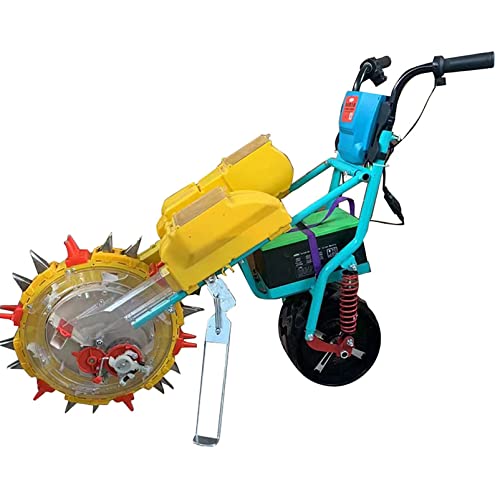 Sembradora de Verduras Eléctrica Sembradora de Semillas Aplicador de Fertilizante Esparcidor de Difusión Manual para Siembra de Jardín para Colza, Zanahoria, Espinaca, Col