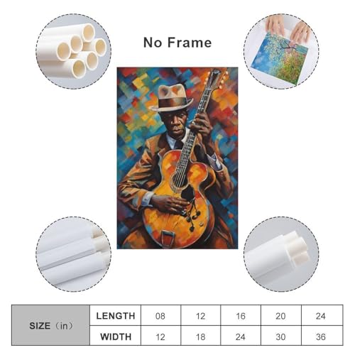 Poster sur toile Robert Johnson impression haute définition 60 x 90 cm