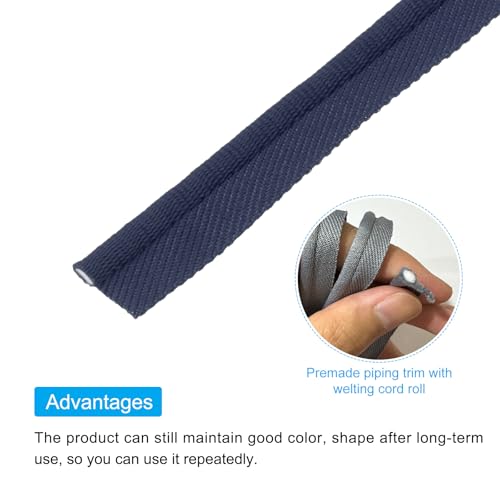 Ruban passepoil bleu foncé 9,7 m pour des bordures textiles impeccables et structurées