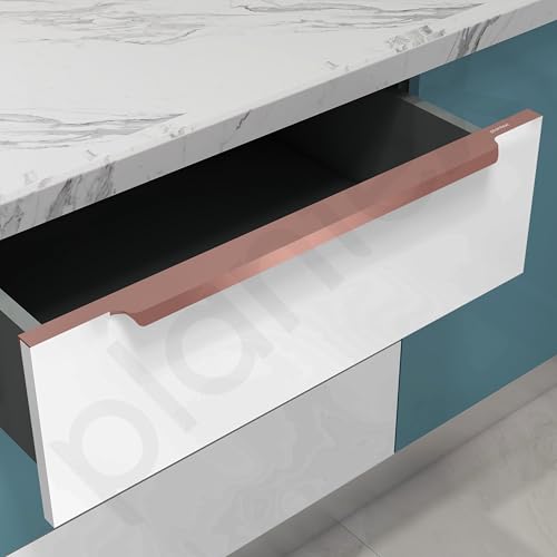 Image of Plantex Profile Handle for Kitchen Cabinet /28 Inch Aluminium Drawer Profile Handle /Wardrobe Pull Handle for Home /Office /Hotel - Pack of 2 (Rose Gold)