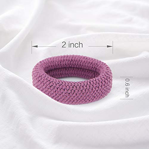 image for N/X 8 Pieces Multicolor Elastic Hair Ties, No Crease Hair Bands Ponyta