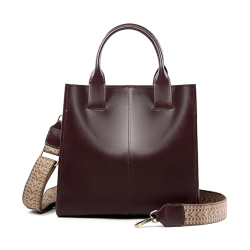 20% off - MFFOR Genuine Leather Tote Bag, Crossbody Bags for Women, Top Handle Handbag, Shoulder Purses with 2...