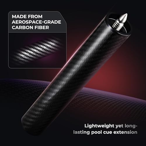 Taco de Billar de Fibra de Carbono con Extensión y Estuche miniatura 6